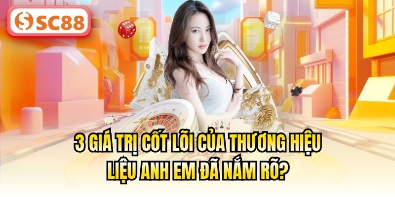 3 giá trị cốt lõi của thương hiệu liệu anh em đã nắm rõ?