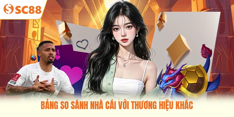 Bảng so sánh nhà cái với thương hiệu khác